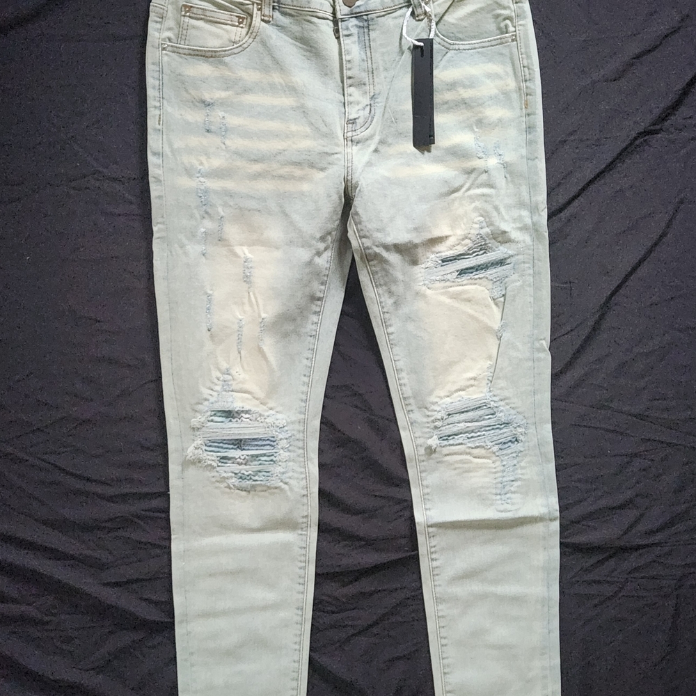 Distressed Light Wash Jeans